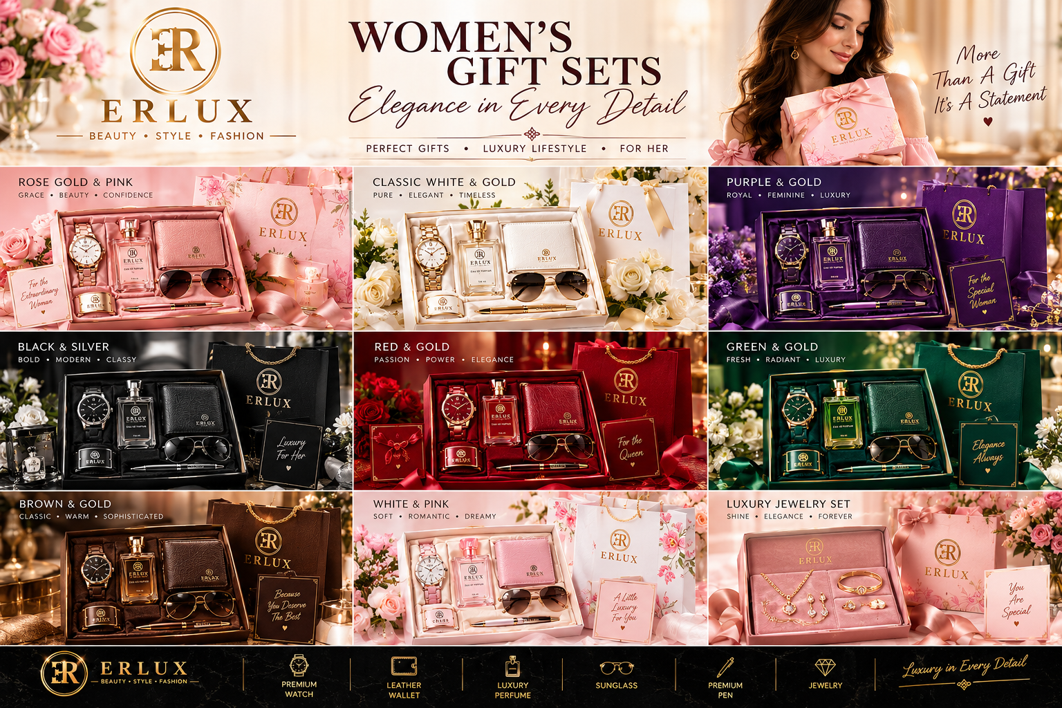ERLUX Women's Gift Sets — 9 Variants